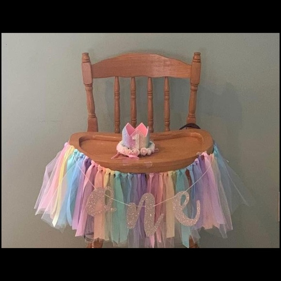 Other - 1st Birthday crown hat and high chair decoration